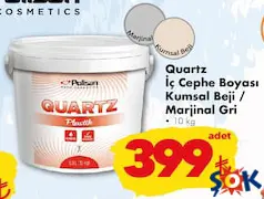 POLİSAN QUARTZ İÇ CEPHE BOYASI KUMSAL BEJİ / MARJİNAL GRİ 10 KG POLİSAN QUARTZ İÇ CEPHE BOYASI KUMSAL BEJİ / MARJİNAL GRİ 10 KG